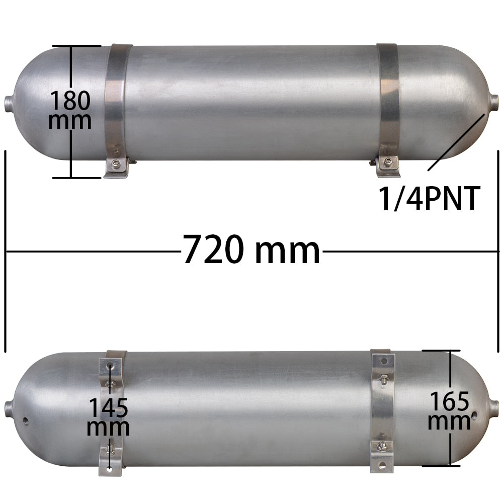 Universal 3/4/5 Gallon Aluminum Seamless Air Tank