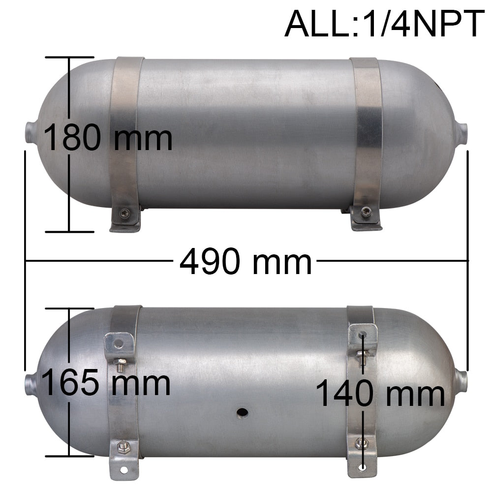 Universal 3/4/5 Gallon Aluminum Seamless Air Tank