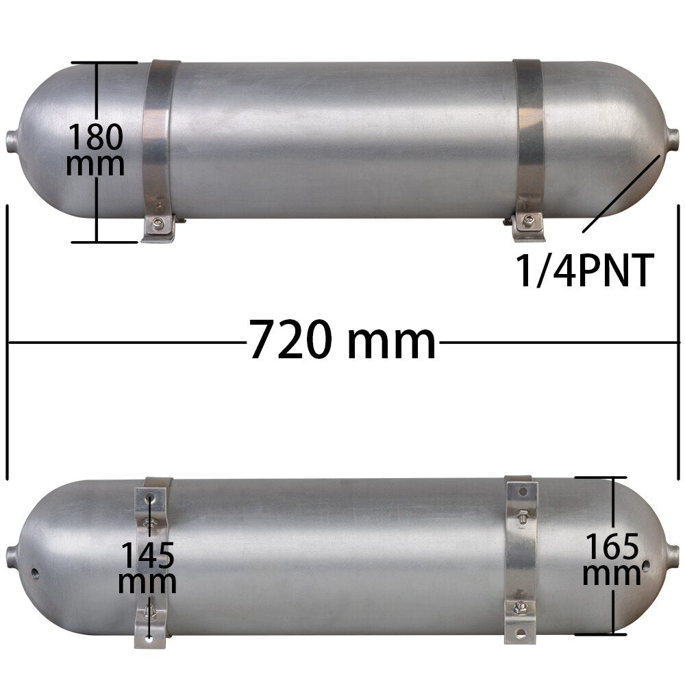 Universal 3/4/5 Gallon Aluminum Seamless Air Tank